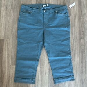 Easy Stretch Denim Regular Easy Fit Crop Jean by Denim & Co - Size 28W - NWT